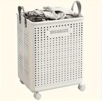 Laundry Basket Foldable Wheeled Durable Polypropylene