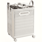 Laundry Basket Foldable Wheeled Durable Polypropylene