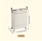 Laundry Basket Foldable Wheeled Durable Polypropylene