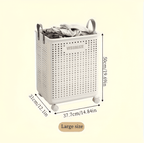 Laundry Basket Foldable Wheeled Durable Polypropylene
