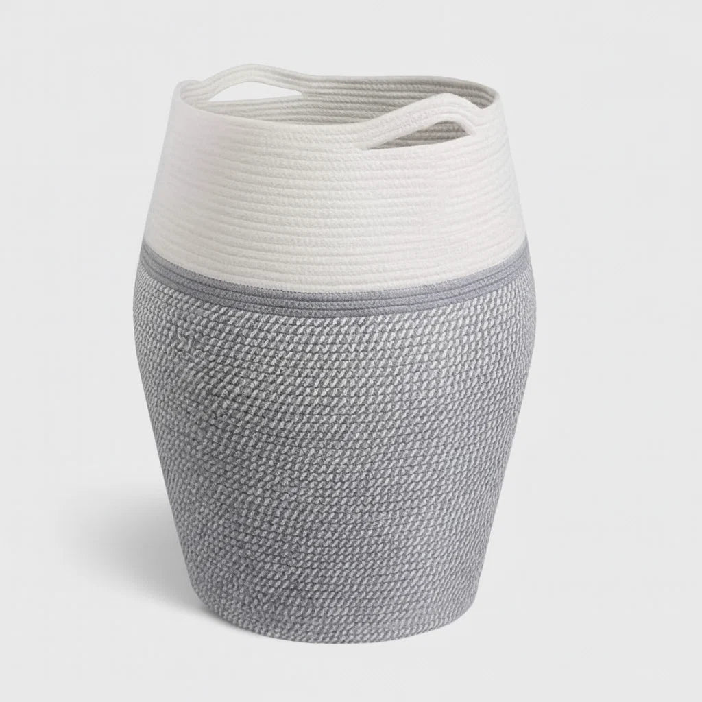 Laundry Basket Large Woven Breathable With Integrated Handles