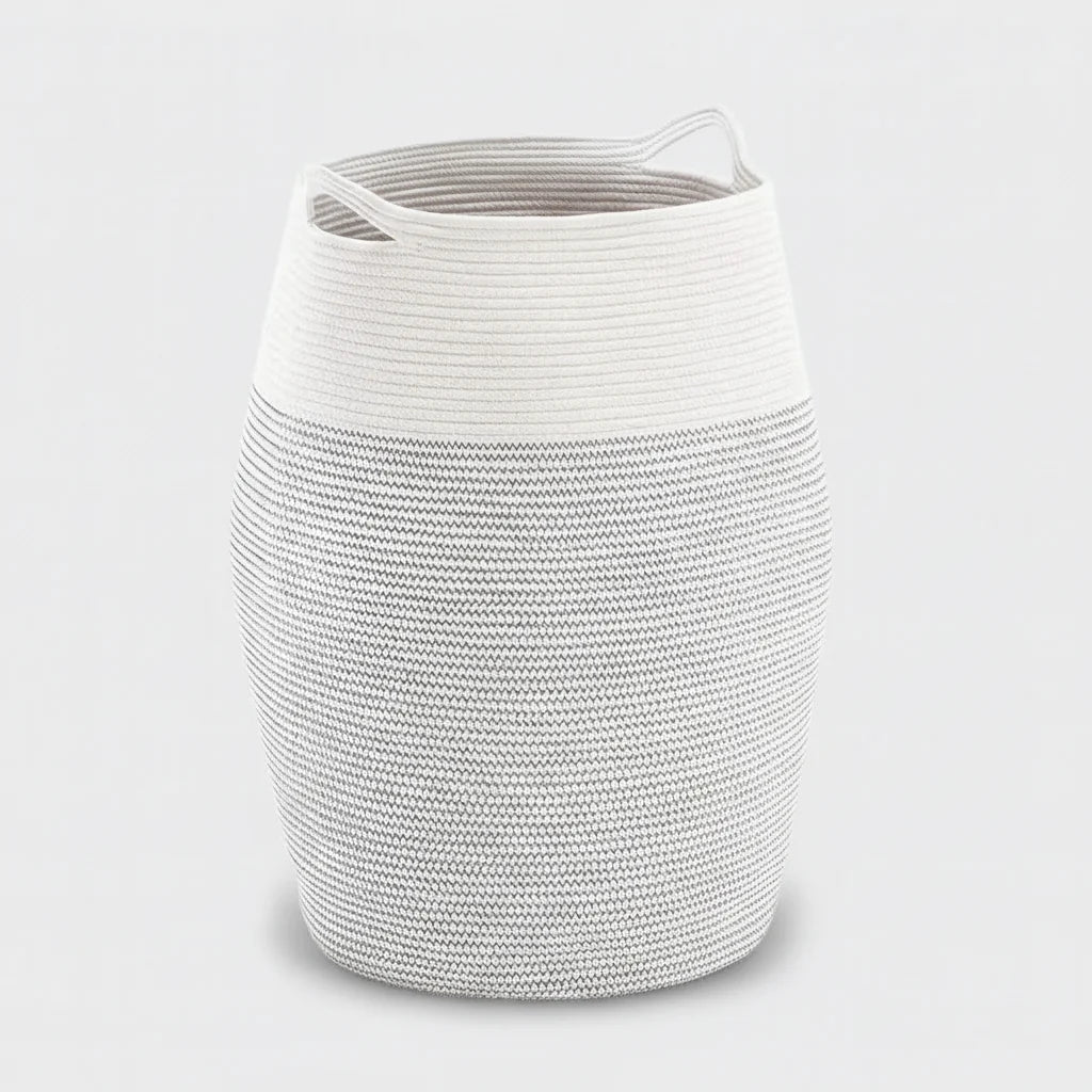 Laundry Basket Large Woven Breathable With Integrated Handles