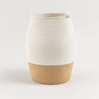Laundry Basket Large Woven Breathable With Integrated Handles