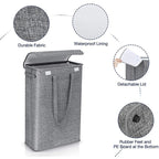 Laundry Basket Slim 45L Lid & Side Handles