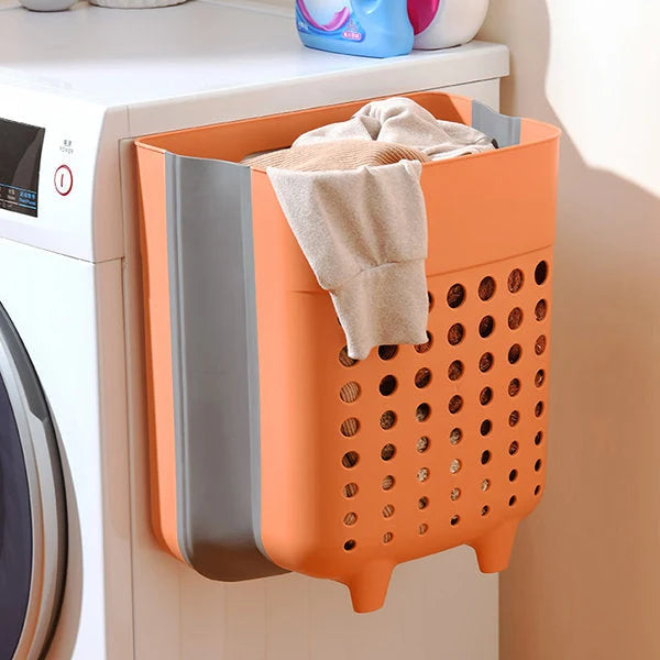 Laundry Basket Wall-Mounted Foldable Ventilated