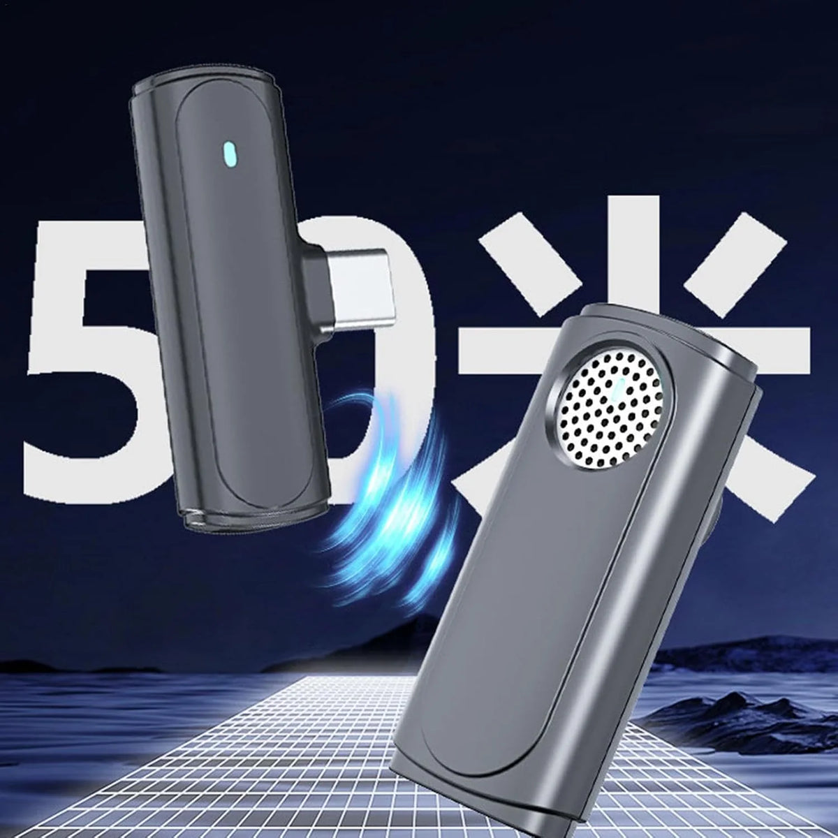 Lavalier Microphone Noise Cancelling & Rechargeable