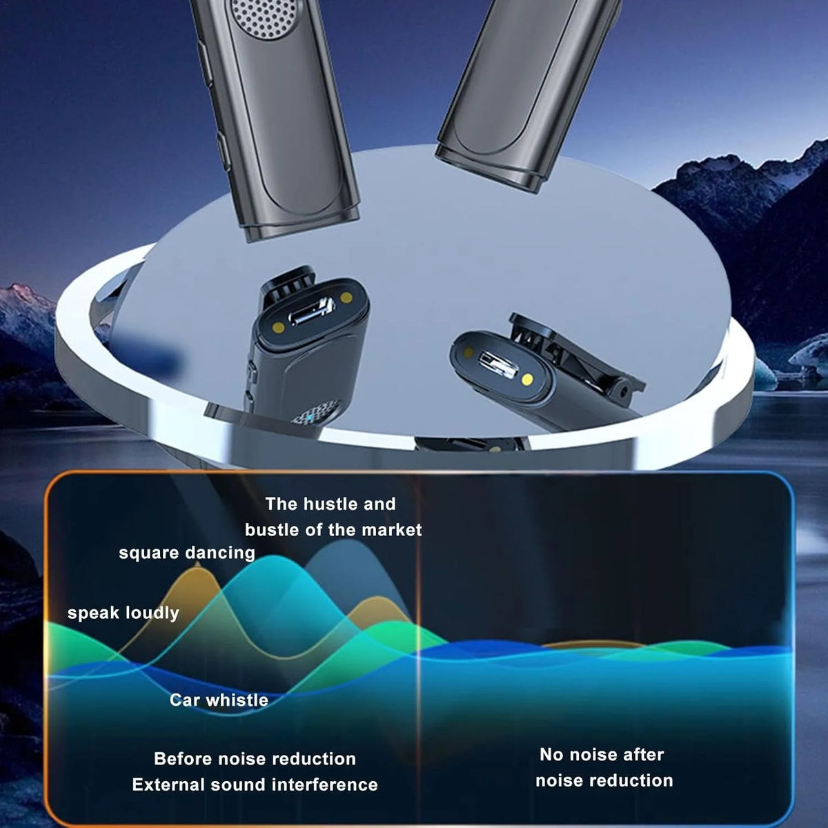 Lavalier Microphone Noise Cancelling & Rechargeable