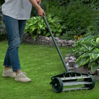 Lawn Aerator Push-Style Rolling Spikes 18 Inch