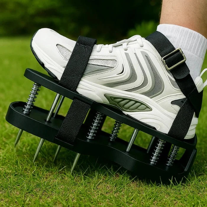 Lawn Aerator Shoes Metal Spikes & Adjustable Straps