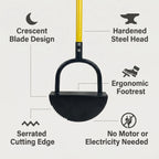 Lawn Edger Hardened Steel Half-Moon Serrated Blade