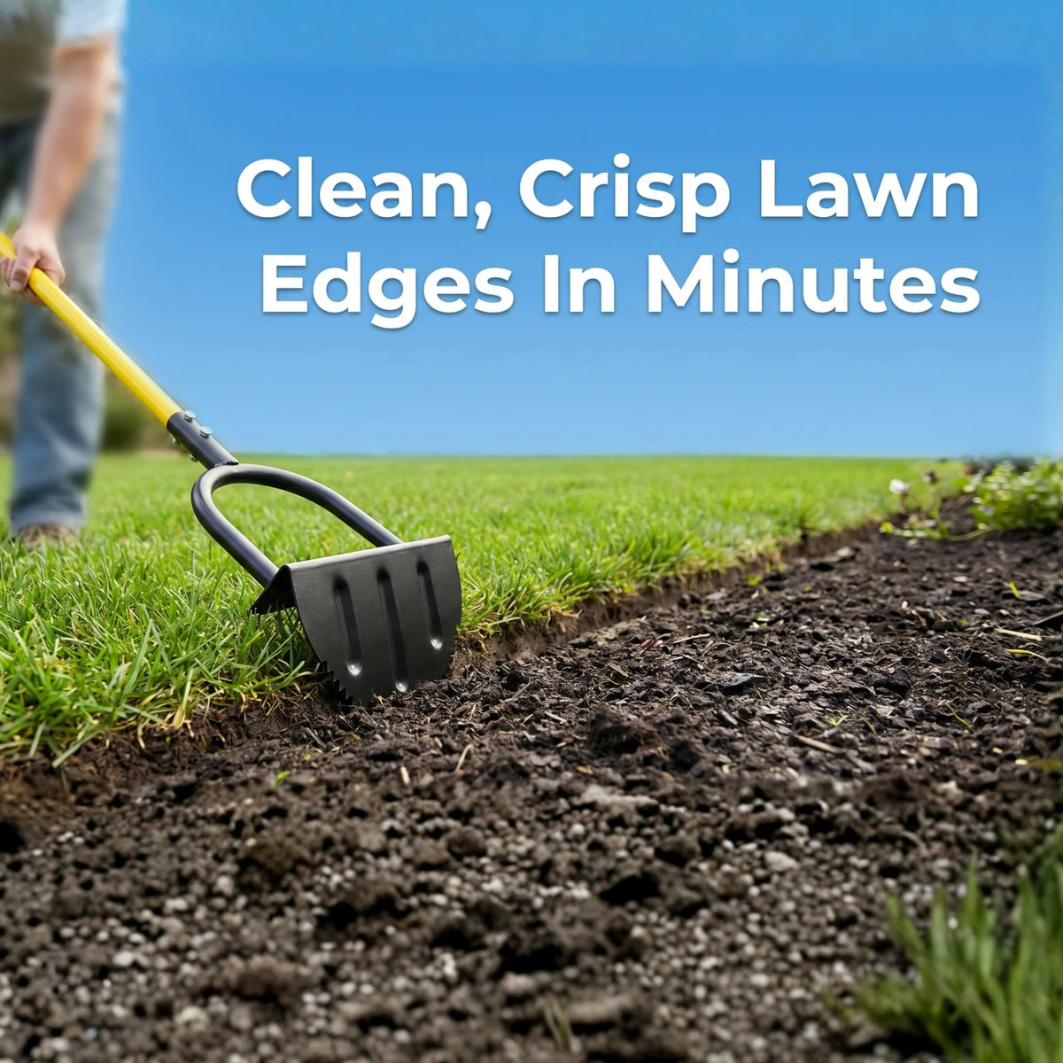 Lawn Edger Hardened Steel Half-Moon Serrated Blade