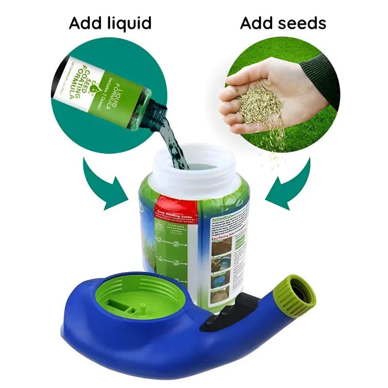 Lawn Seed Spray Hose-Connected Nutrient-Coated Covers 9 m²