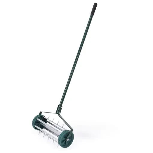 Lawn Spike Aerator No-Bend Upright Handle 1.2 Inch Spikes