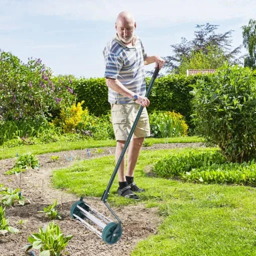 Lawn Spike Aerator No-Bend Upright Handle 1.2 Inch Spikes