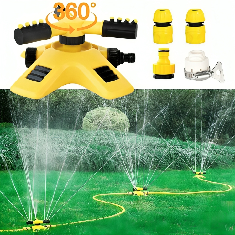 Lawn Sprinkler 360 Degree Coverage Adjustable Nozzles