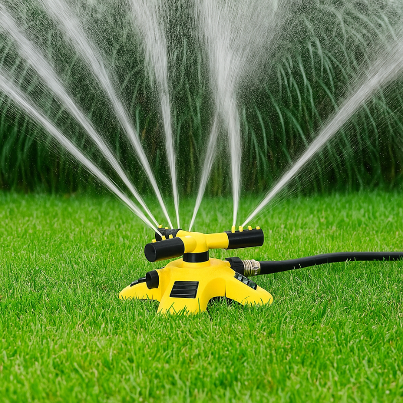 Lawn Sprinkler 360° Rotation & Multi-Directional Nozzles
