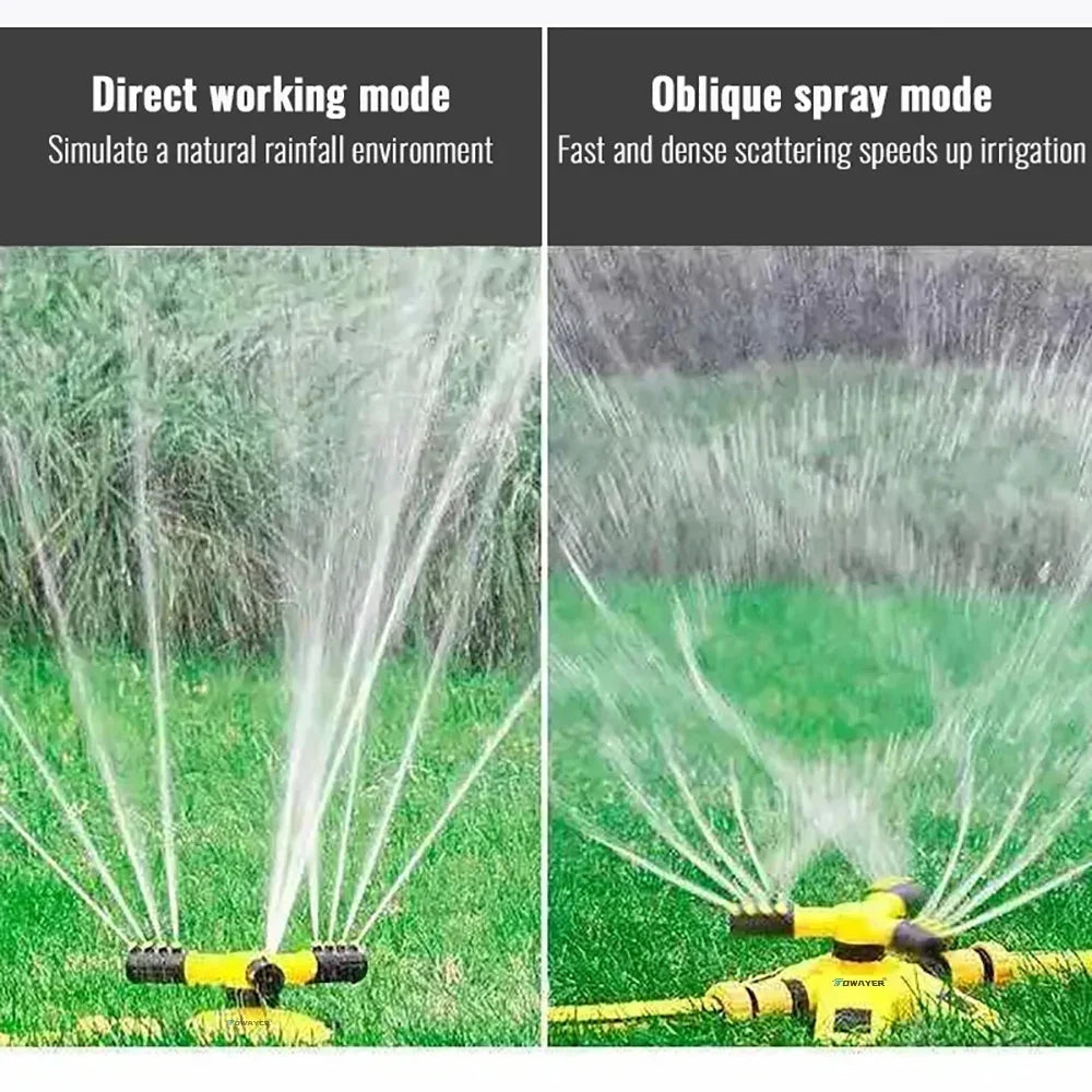 Lawn Sprinkler 360° Rotation & Multi-Directional Nozzles