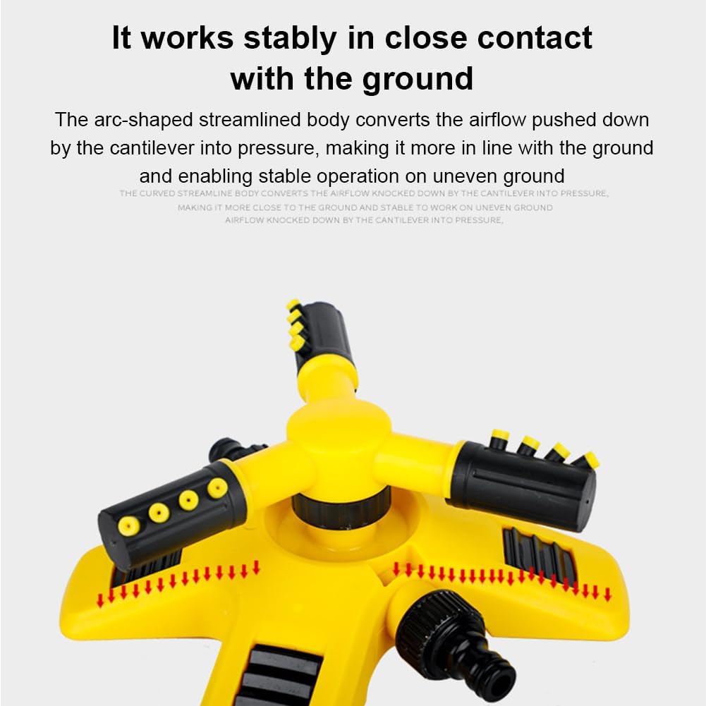 Lawn Sprinkler 360° Rotation & Multi-Directional Nozzles
