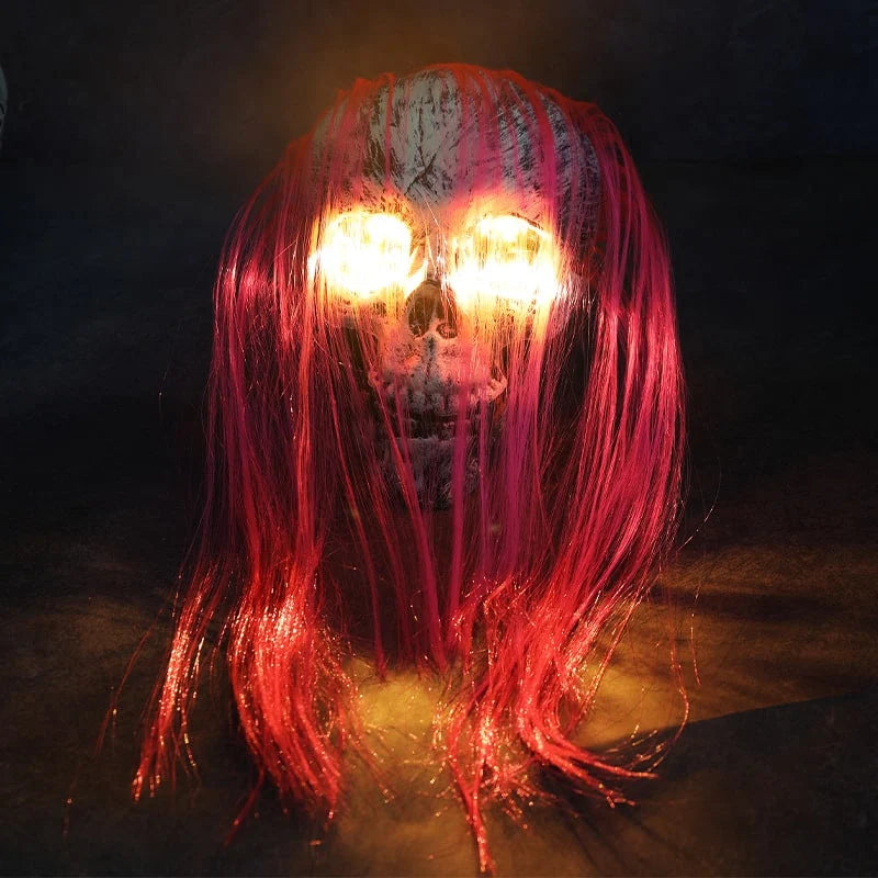 Lawn Stakes LED Skull Lights Battery-Operated