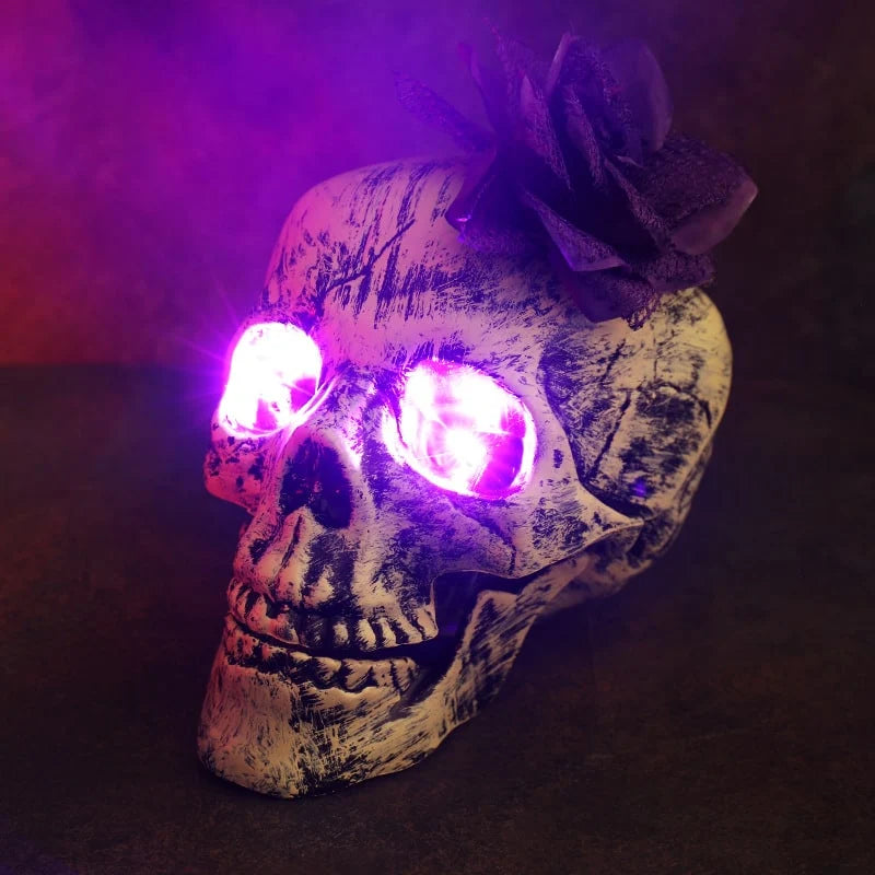 Lawn Stakes LED Skull Lights Battery-Operated