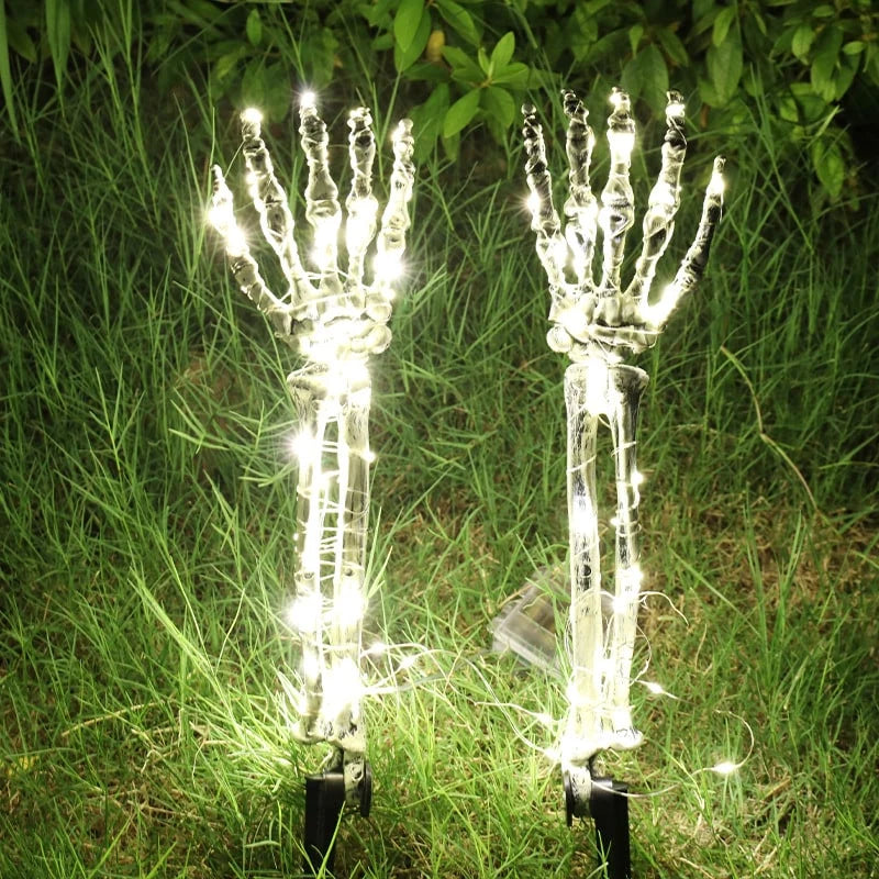 Lawn Stakes LED Skull Lights Battery-Operated