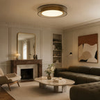 Layered Glass Color-Adjustable LED Flush Mount Ceiling Light (Remote Control)