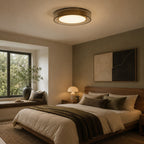 Layered Glass Color-Adjustable LED Flush Mount Ceiling Light (Remote Control)