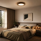 Layered Glass Color-Adjustable LED Flush Mount Ceiling Light (Remote Control)