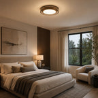 Layered Glass Color-Adjustable LED Flush Mount Ceiling Light (Remote Control)