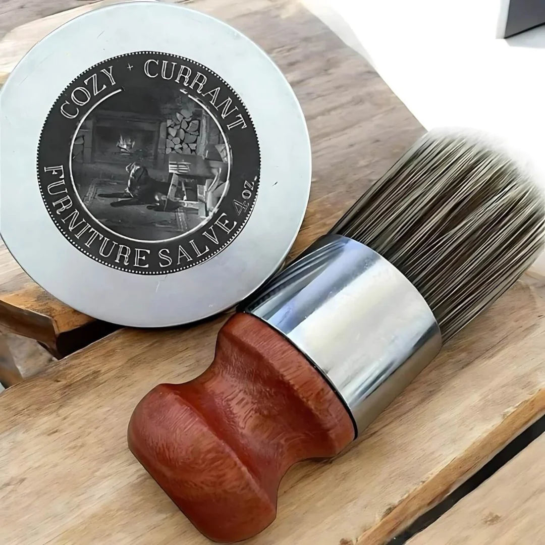 Leather Balm Natural Wax Colorless With Brush