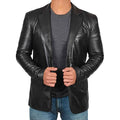 Leather Blazer Genuine Lambskin Viscose Lined