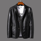 Leather Blazer Genuine Lambskin Viscose Lined