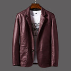 Leather Blazer Genuine Lambskin Viscose Lined