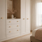 Leather & Brass Four-Leaf Clover Cabinet Knob