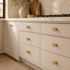 Leather & Brass Four-Leaf Clover Cabinet Knob