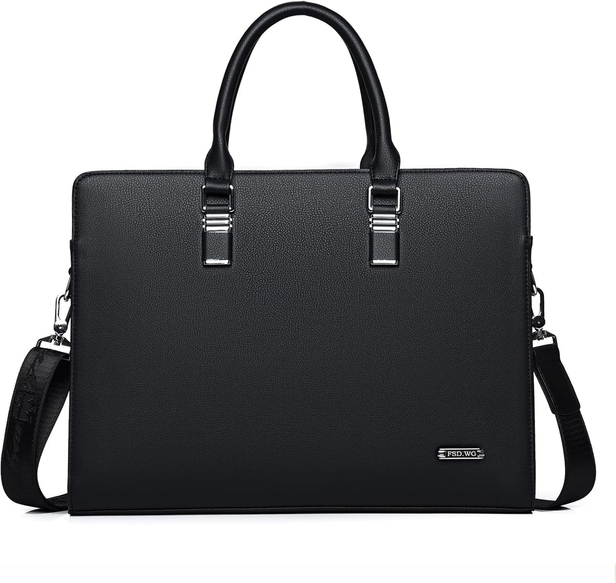 Leather Briefcase Fits Up To 15.6 Inch Organizer Pockets