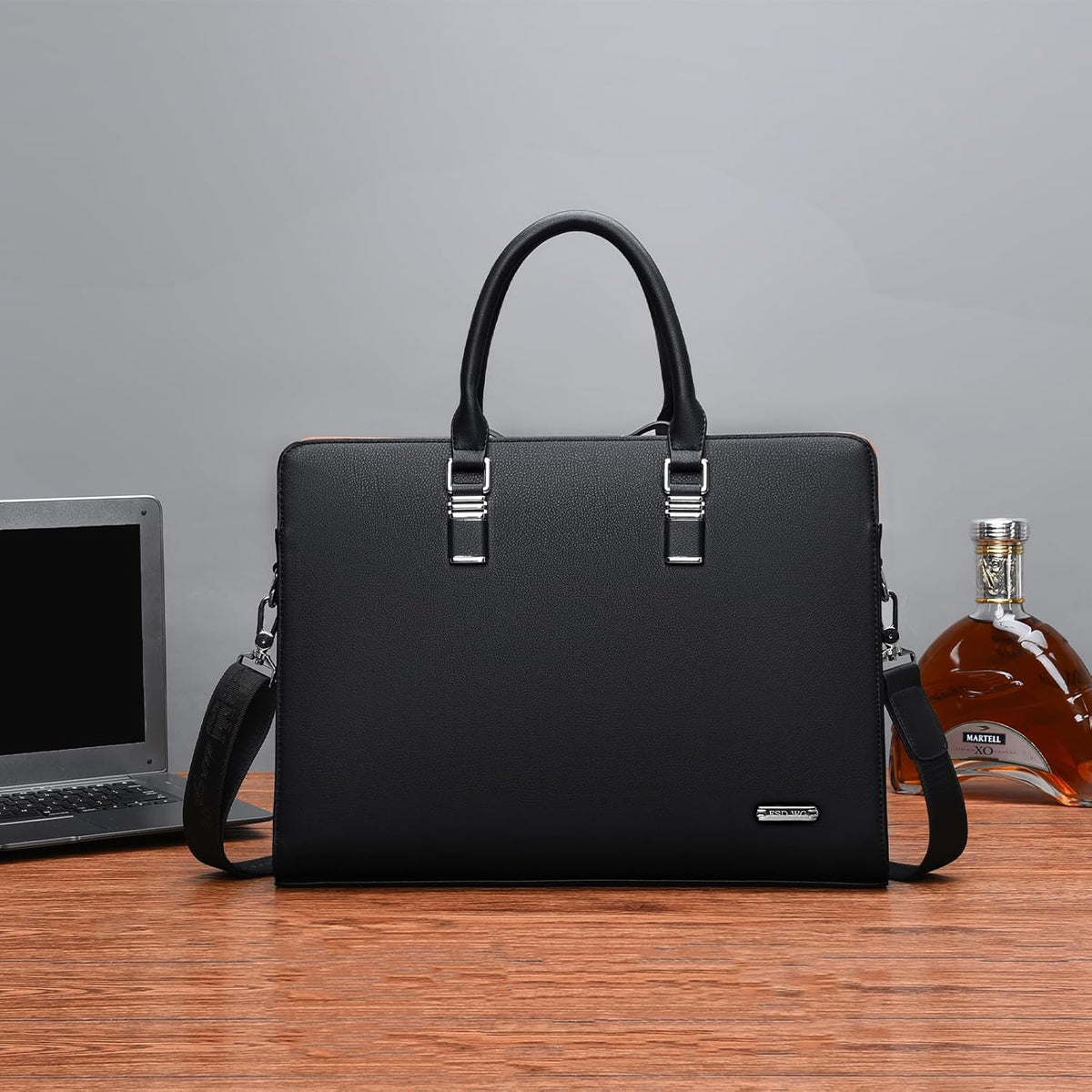 Leather Briefcase Fits Up To 15.6 Inch Organizer Pockets