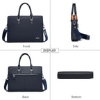 Leather Briefcase Fits Up To 15.6 Inch Organizer Pockets