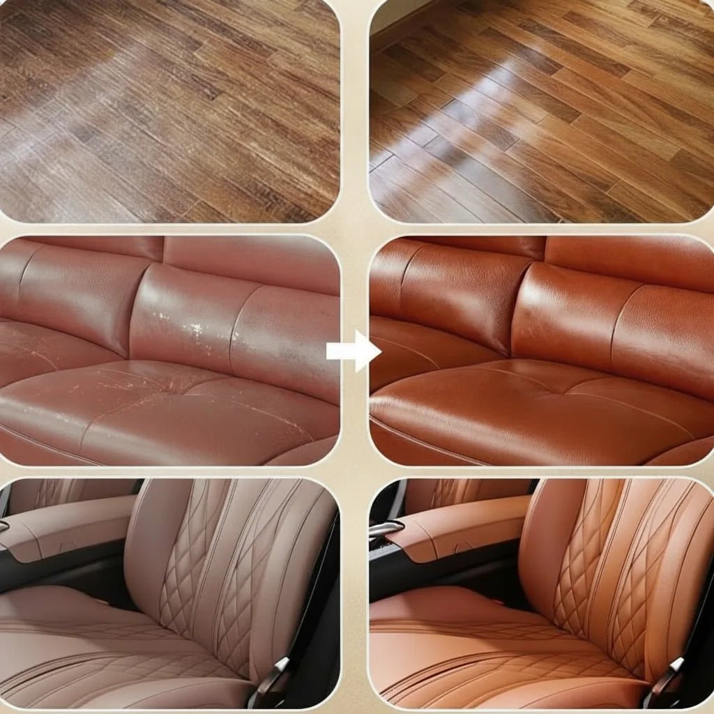 Leather Care Balm Deep-Nourishing Natural Wax With Wooden Brush