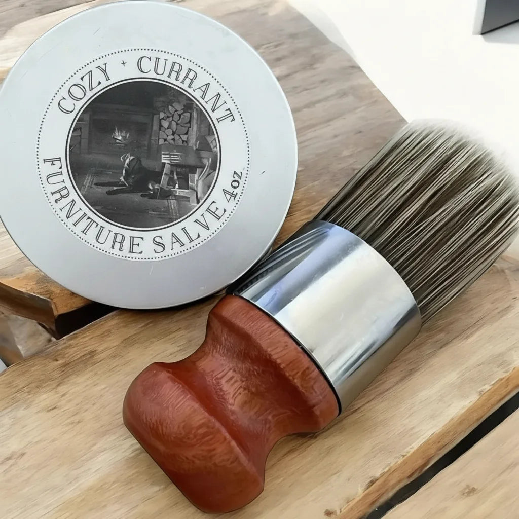 Leather Care Balm Deep-Nourishing Natural Wax With Wooden Brush