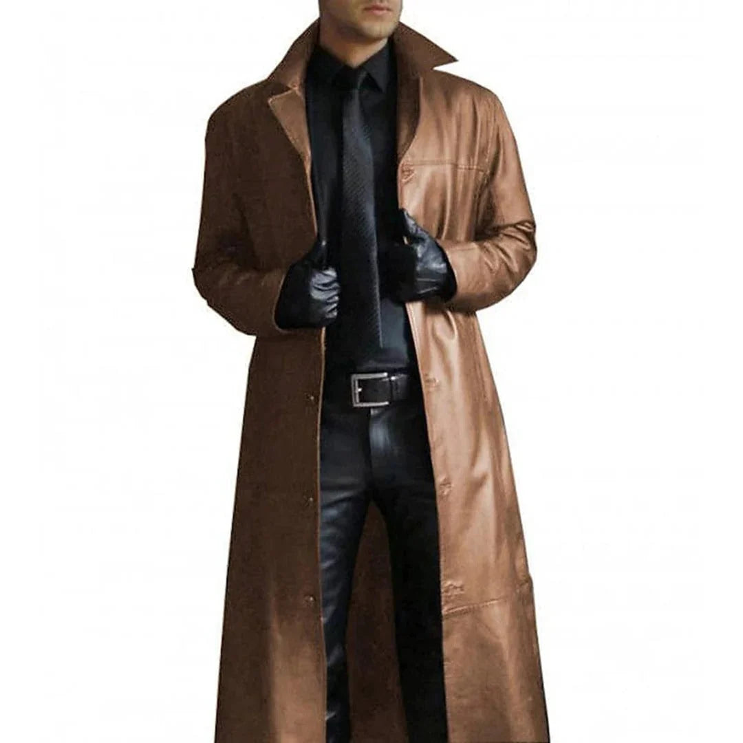 Leather Coat Full-Grain Insulated Tailored Fit