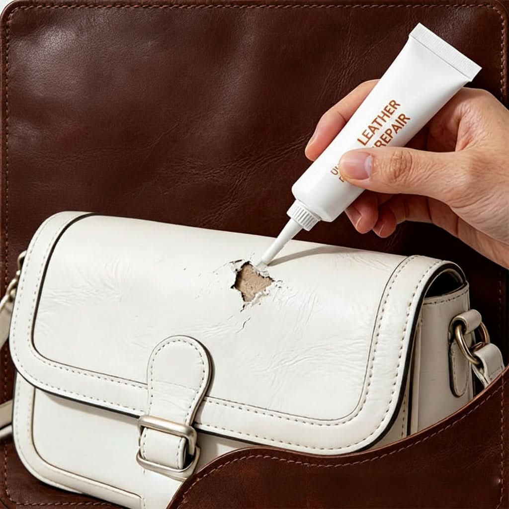 Leather Edge Filler White Smooth Finish Built-In Brush
