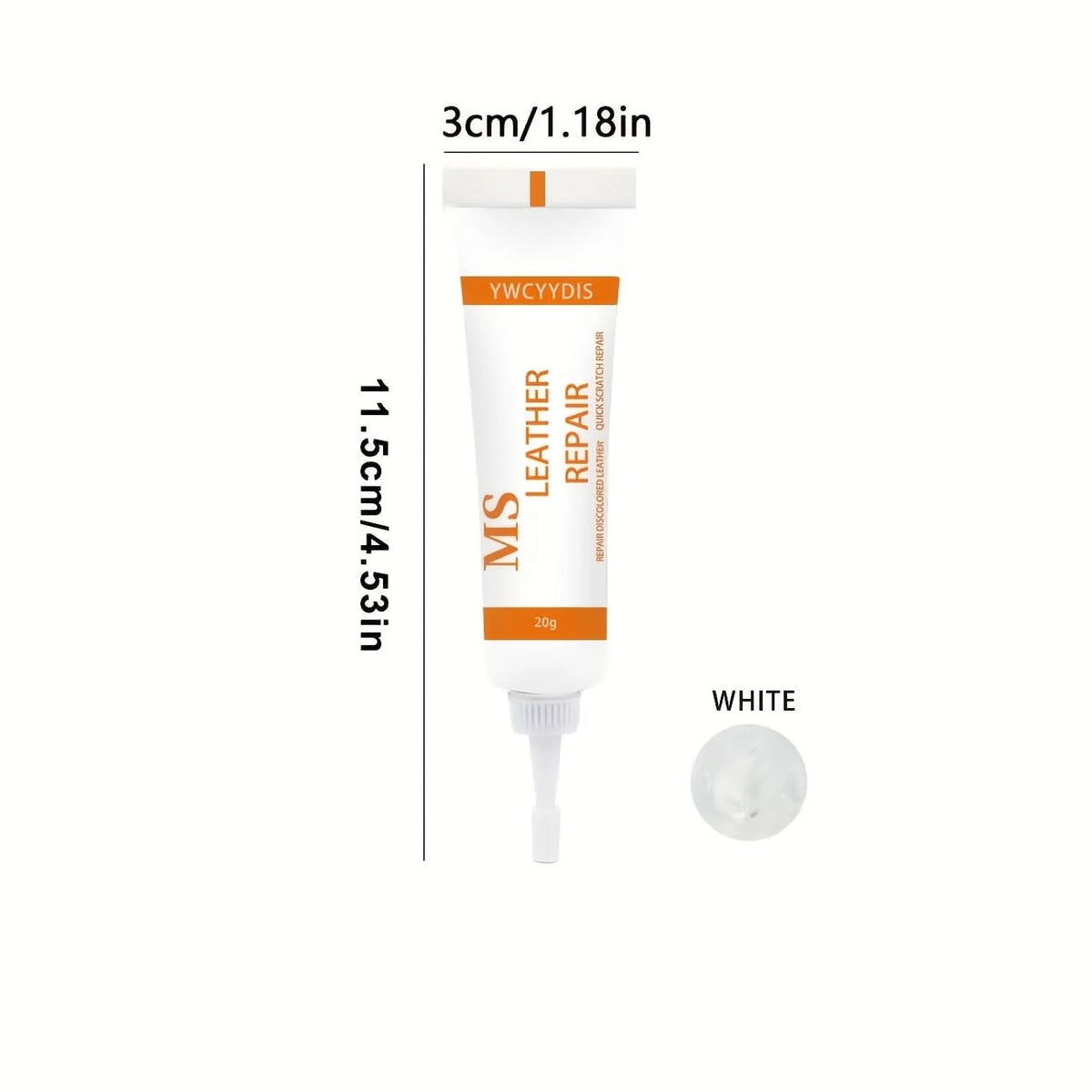 Leather Edge Filler White Smooth Finish Built-In Brush
