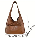 Leather Handbag Premium Leather Spacious Interior & Adjustable Strap