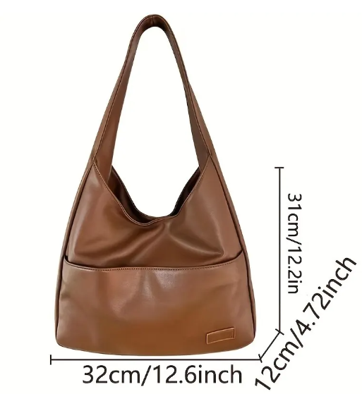 Leather Handbag Premium Leather Spacious Interior & Adjustable Strap