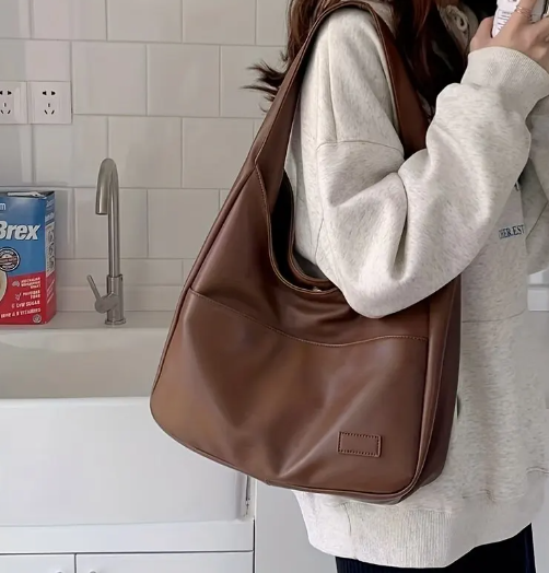 Leather Handbag Premium Leather Spacious Interior & Adjustable Strap