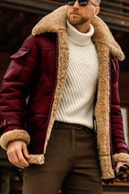 Leather Jacket Hand-Stitched Genuine Sheepskin Lining & Heavy-Duty Zipper