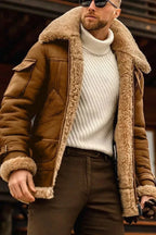 Leather Jacket Hand-Stitched Genuine Sheepskin Lining & Heavy-Duty Zipper