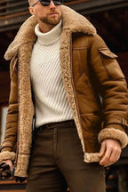 Leather Jacket Hand-Stitched Genuine Sheepskin Lining & Heavy-Duty Zipper