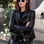 Leather Jacket Tailored Fit Full-Grain Zip Pockets